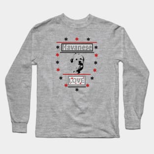 havanese love, dog, puppy, havanese, bolonka, giftidea Long Sleeve T-Shirt